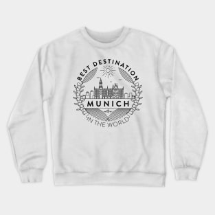Munich Minimal Badge Design Crewneck Sweatshirt